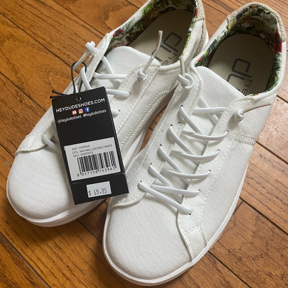 Hey Dude Karina NWT white sneakers